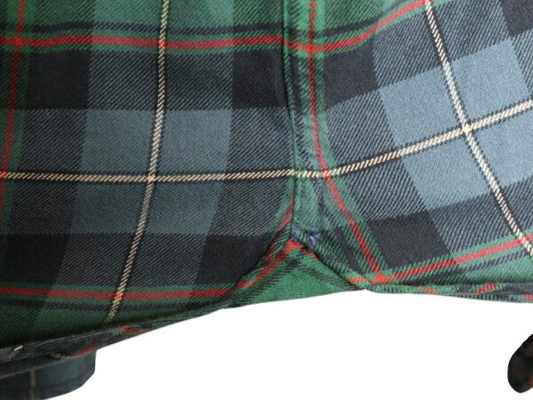 ラグビー ラルフローレン チェック フランネル シャツ レディース XS 程/ ポロ 長袖シャツ ネルシャツ マルチカラー ポケット付き コットン