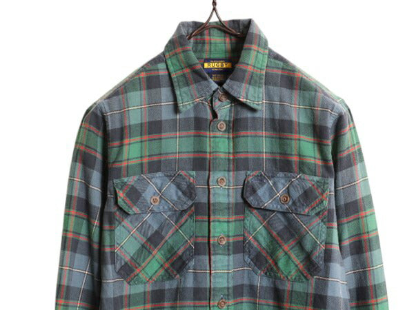 ラグビー ラルフローレン チェック フランネル シャツ レディース XS 程/ ポロ 長袖シャツ ネルシャツ マルチカラー ポケット付き コットン