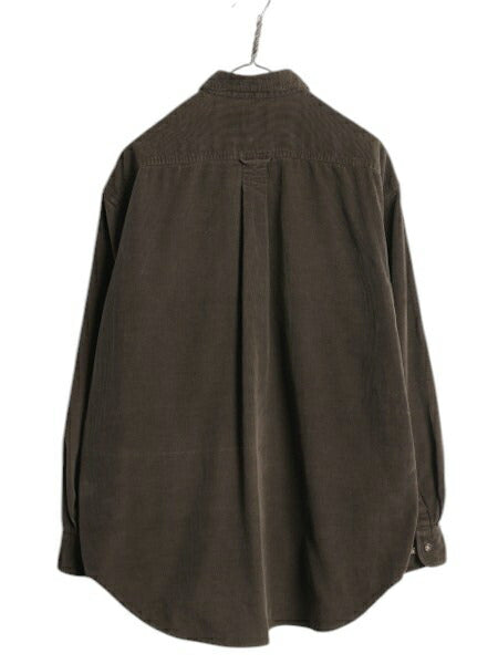 00s OLD GAP 細畝 コーデュロイ 長袖 シャツ メンズ M / 古着 00年代 オールド ギャップ 無地 長袖シャツ ヘビーウェイト ポケット付き 茶