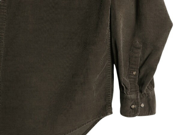 00s OLD GAP 細畝 コーデュロイ 長袖 シャツ メンズ M / 古着 00年代 オールド ギャップ 無地 長袖シャツ ヘビーウェイト ポケット付き 茶