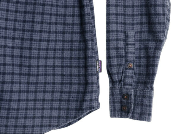 パタゴニア ロングスリーブ フィヨルド フランネル 長袖 シャツ レディース M / 古着 21年製 Patagonia アウトドア ネルシャツ チェック 青