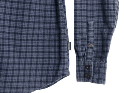 パタゴニア ロングスリーブ フィヨルド フランネル 長袖 シャツ レディース M / 古着 21年製 Patagonia アウトドア ネルシャツ チェック 青