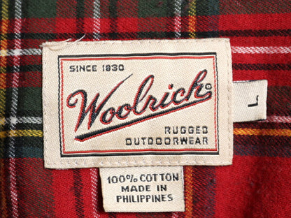 90s ウールリッチ チェック ボタンダウン フランネル シャツ メンズ L 古着 90年代 オールド Woolrich ネルシャツ 長袖シャツ マルチカラー