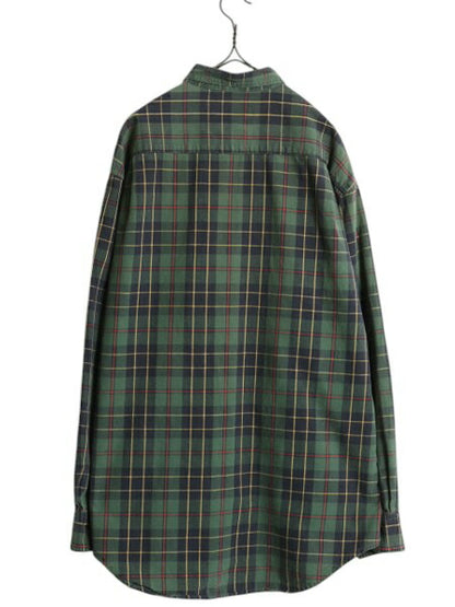 00s OLD GAP チェック 長袖 シャツ メンズ M / 古着 00年代 オールド ギャップ コットン 長袖シャツ ポケット付き マルチカラー カジュアル