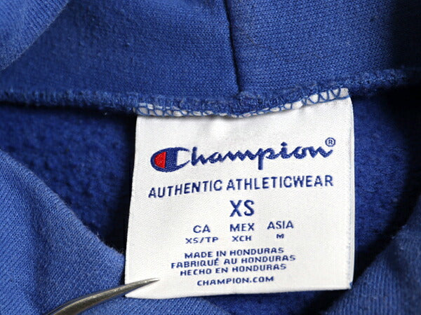 チャンピオン 2段 カレッジ プリント スウェット フード パーカー メンズ レディース XS / Champion ワンポイント プルオーバー トレーナー