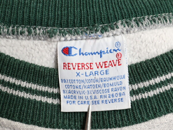90s USA製 チャンピオン リバースウィーブ スウェット メンズ XL / 古着 オールド Champion トレーナー 裏起毛 カレッジ 刺繍 大きいサイズ