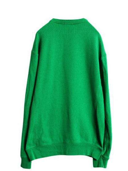 90s ポロ ラルフローレン 無地 スウェット キッズ XL メンズ M 程 古着 90年代 オールド 前V トレーナー スエット クルーネック ポニー無し