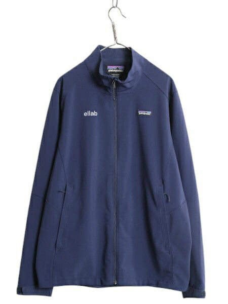 パタゴニア アズ ジャケット メンズ L / 20年製 Patagonia アウトドア ソフトシェル ストレッチ ブルゾン フルジップ ハイネック 防風 紺
