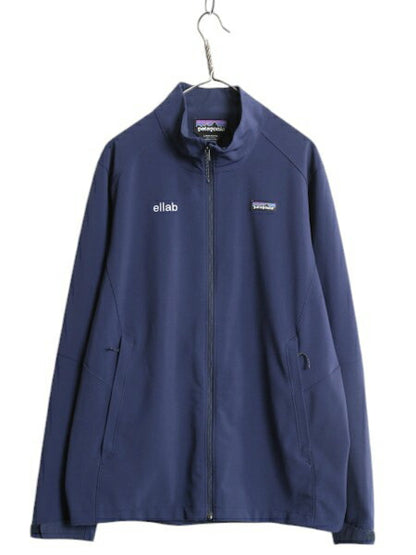パタゴニア アズ ジャケット メンズ L / 20年製 Patagonia アウトドア ソフトシェル ストレッチ ブルゾン フルジップ ハイネック 防風 紺