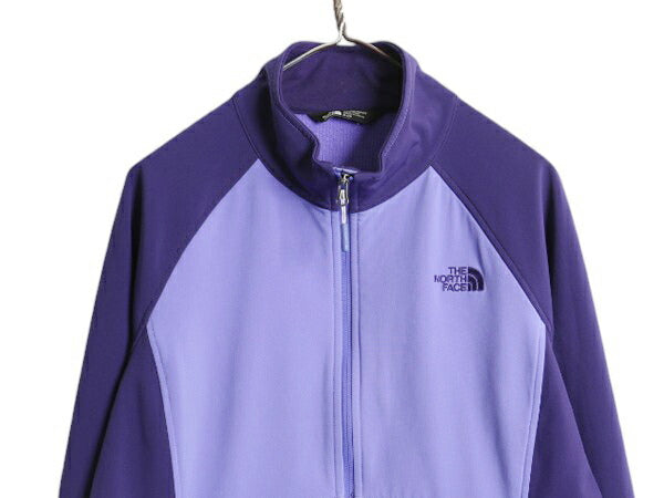 US企画 ノースフェイス ソフトシェル ジャケット レディース XL / The North face アウトドア 裏 フリース ストレッチ フルジップ ツートン