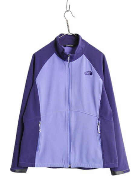 US企画 ノースフェイス ソフトシェル ジャケット レディース XL / The North face アウトドア 裏 フリース ストレッチ フルジップ ツートン