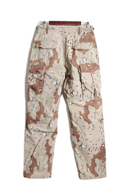 90s 90年製 US ARMY 米軍実物 デザート カモ BDU ミリタリー パンツ SMALL REGULAR / 古着 90年代 オールド 6c チョコチップ アーミー 迷彩