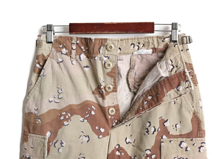 90s 90年製 US ARMY 米軍実物 デザート カモ BDU ミリタリー パンツ SMALL REGULAR / 古着 90年代 オールド 6c チョコチップ アーミー 迷彩