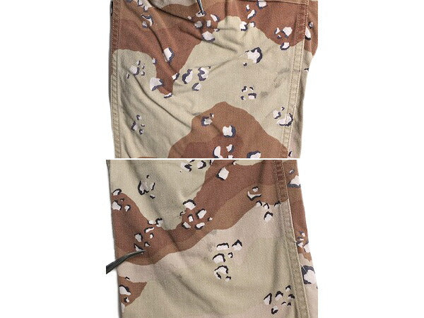 90s 90年製 US ARMY 米軍実物 デザート カモ BDU ミリタリー パンツ SMALL REGULAR / 古着 90年代 オールド 6c チョコチップ アーミー 迷彩