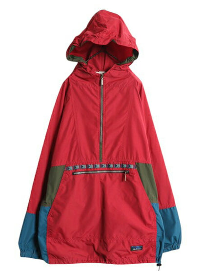 90s エルエルビーン ナイロン アノラック パーカー ジャケット メンズ L / オールド LLBEAN ジャンパー ハーフジップ プルオーバー マンパ