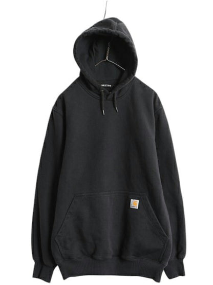 US企画 カーハート スウェット フード パーカー メンズ M / CARHARTT Rain Defender ヘビーウェイト トレーナー プルオーバー 撥水加工 黒