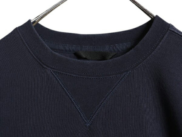 US企画 カーハート 前V ワンポイント スウェット メンズ L 古着 CARHARTT スエット ミッドウェイト 裏起毛 無地 クルーネック トレーナー