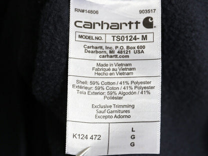 US企画 カーハート 前V ワンポイント スウェット メンズ L 古着 CARHARTT スエット ミッドウェイト 裏起毛 無地 クルーネック トレーナー