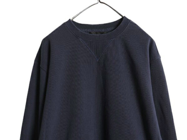 US企画 カーハート 前V ワンポイント スウェット メンズ L 古着 CARHARTT スエット ミッドウェイト 裏起毛 無地 クルーネック トレーナー