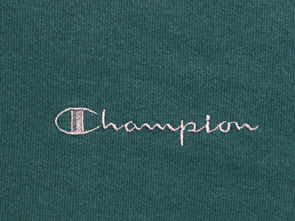 チャンピオン ワンポイント スウェット メンズ レディース L 程 古着 Champion 裏起毛 トレーナー スクリプト ロゴ 刺繍 クルーネック 前V
