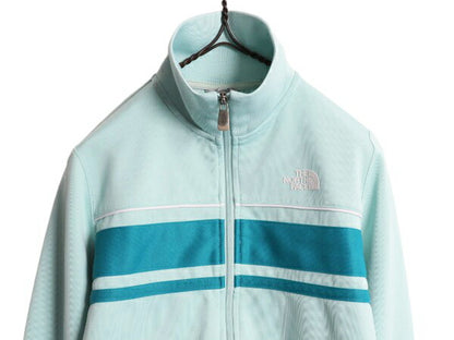 ノースフェイス トラック ジャケット レディース S / The North Face フルジップ ジャージ ジャンパー ボーダー ハイネック A5 シリーズ 緑