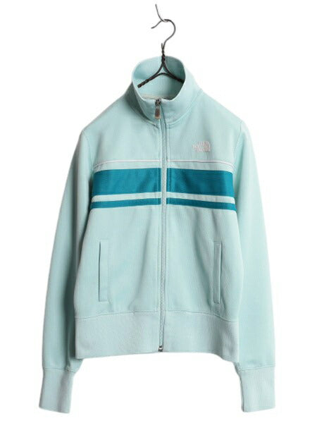 ノースフェイス トラック ジャケット レディース S / The North Face フルジップ ジャージ ジャンパー ボーダー ハイネック A5 シリーズ 緑
