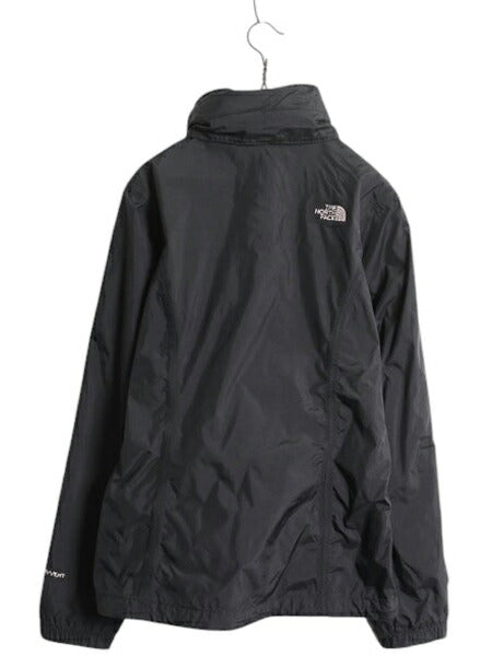 ノースフェイス HYVENT ナイロン ジャケット レディース M The North Face アウトドア マウンテンパーカー ブルゾン マンパ 収納 フード 黒
