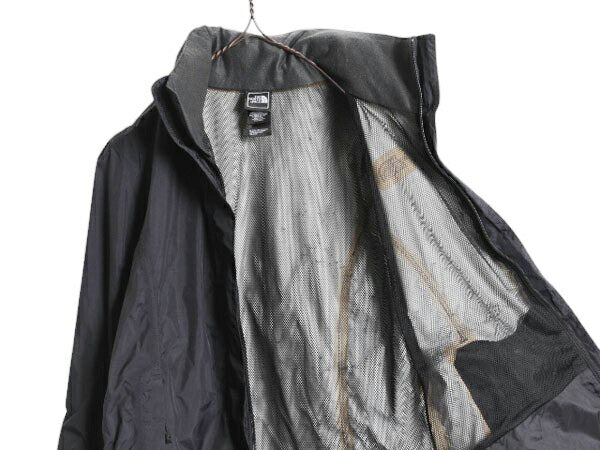 ノースフェイス HYVENT ナイロン ジャケット レディース M The North Face アウトドア マウンテンパーカー ブルゾン マンパ 収納 フード 黒