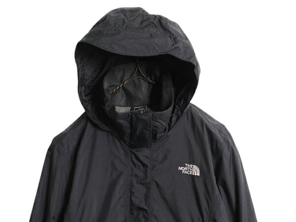 ノースフェイス HYVENT ナイロン ジャケット レディース M The North Face アウトドア マウンテンパーカー ブルゾン マンパ 収納 フード 黒