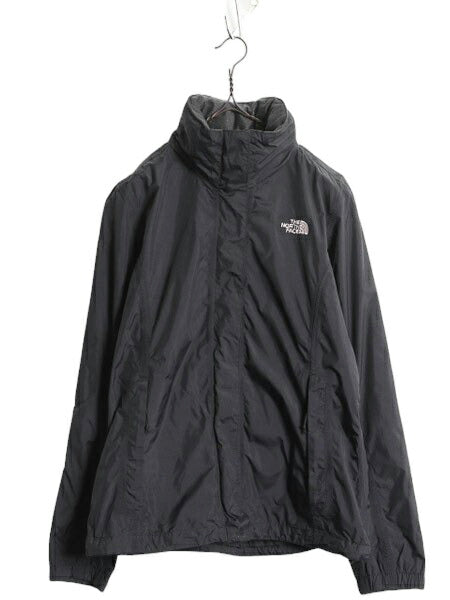 ノースフェイス HYVENT ナイロン ジャケット レディース M The North Face アウトドア マウンテンパーカー ブルゾン マンパ 収納 フード 黒