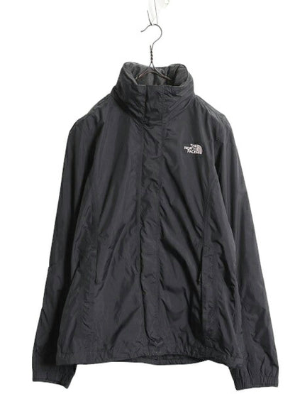 ノースフェイス HYVENT ナイロン ジャケット レディース M The North Face アウトドア マウンテンパーカー ブルゾン マンパ 収納 フード 黒