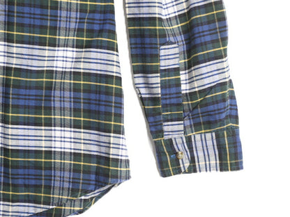 90s エルエルビーン オックスフォード 長袖 ボタンダウン シャツ メンズ L 古着 90年代 オールド LLBean 長袖シャツ チェックマルチカラー