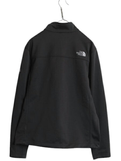 US企画 ノースフェイス WIND WALL ソフトシェル ジャケット メンズ M / The North face 裏 フリース フルジップ ブラック アウトドア 企業