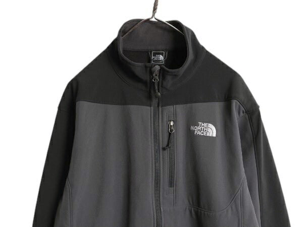 US企画 ノースフェイス APEX ソフトシェル ジャケット メンズ L / The North Face アウトドア ストレッチ 裏 フリース ブルゾン ツートン