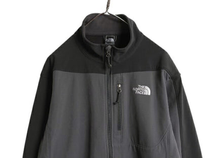 US企画 ノースフェイス APEX ソフトシェル ジャケット メンズ L / The North Face アウトドア ストレッチ 裏 フリース ブルゾン ツートン