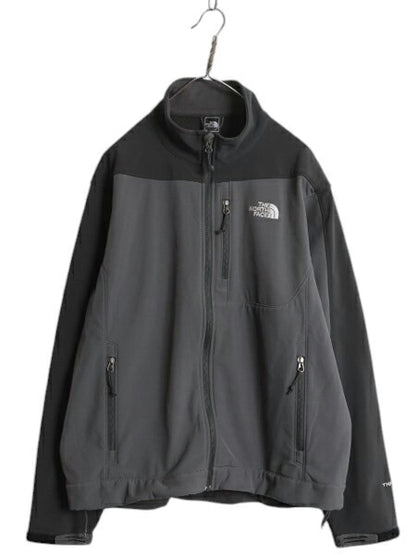 US企画 ノースフェイス APEX ソフトシェル ジャケット メンズ L / The North Face アウトドア ストレッチ 裏 フリース ブルゾン ツートン