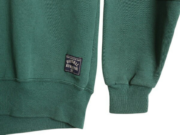 90s USA製 ラッセル 無地 スウェット メンズ レディース L 古着 オールド RUSSELL トレーナー ブランク 前V 裏起毛 ツートン クルーネック
