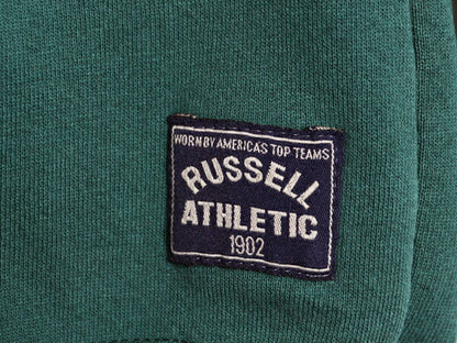 90s USA製 ラッセル 無地 スウェット メンズ レディース L 古着 オールド RUSSELL トレーナー ブランク 前V 裏起毛 ツートン クルーネック