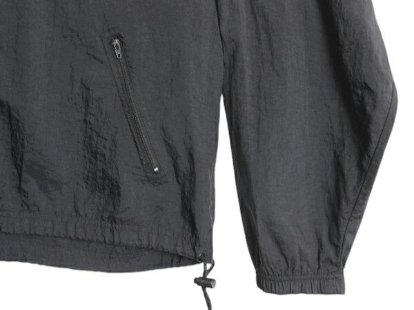 90s リーボック フルジップ ナイロン ジャケット メンズ M / オールド REEBOK ウインドブレーカー シャカシャカ ジャンパー 収納 フード 黒