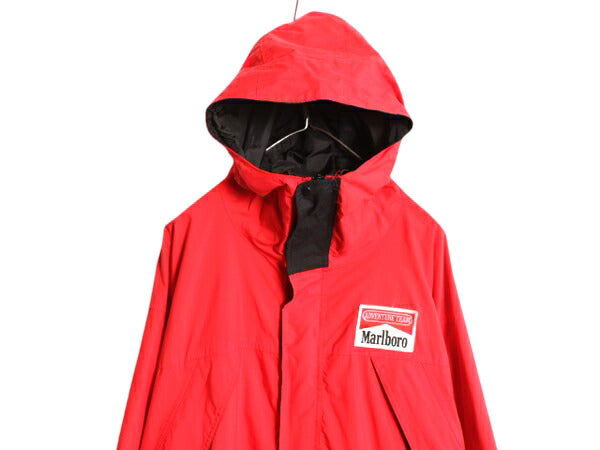 90s マルボロ ナイロン マウンテンパーカー ジャケット メンズ XL オールド フルジップ ブルゾン メッシュ ライナー付き 企業 大きいサイズ
