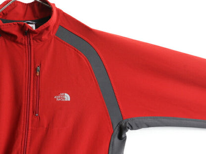 ノースフェイス FLIGHT SERIES ソフトシェル ジャケット ( メンズ M ) The North face ストレッチ 切替 ブルゾン ジャンパー 2トーン 赤 灰