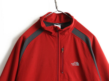 ノースフェイス FLIGHT SERIES ソフトシェル ジャケット ( メンズ M ) The North face ストレッチ 切替 ブルゾン ジャンパー 2トーン 赤 灰