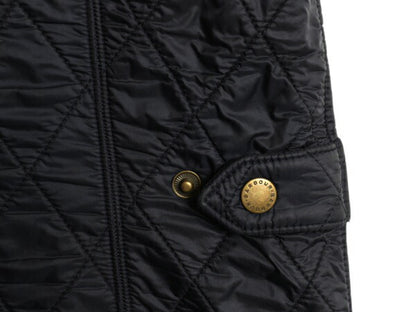 バブアー 中綿 ナイロン キルティング ベスト レディース L 程/ 古着 Barbour 2ワラント 裏 フリース フルジップ 重ね着 前開き ハイネック