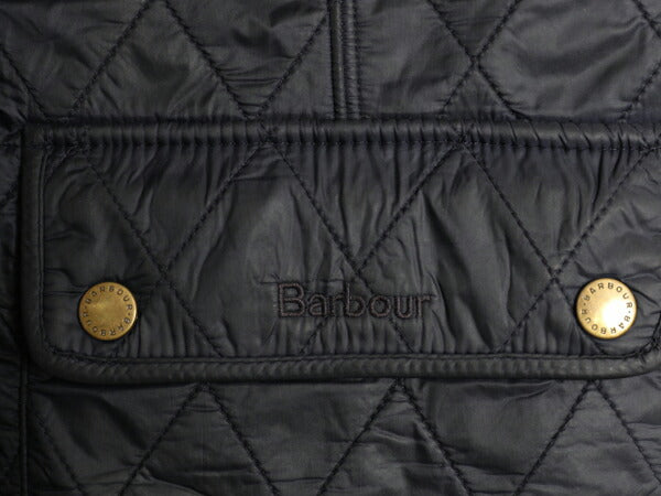 バブアー 中綿 ナイロン キルティング ベスト レディース L 程/ 古着 Barbour 2ワラント 裏 フリース フルジップ 重ね着 前開き ハイネック
