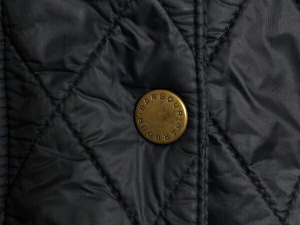 バブアー 中綿 ナイロン キルティング ベスト レディース L 程/ 古着 Barbour 2ワラント 裏 フリース フルジップ 重ね着 前開き ハイネック