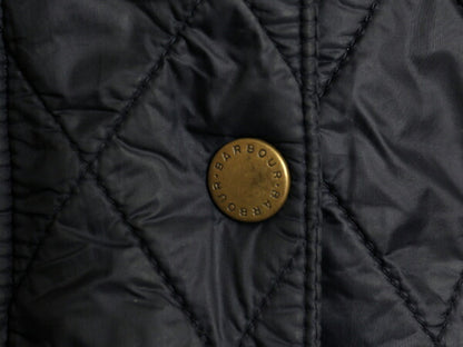 バブアー 中綿 ナイロン キルティング ベスト レディース L 程/ 古着 Barbour 2ワラント 裏 フリース フルジップ 重ね着 前開き ハイネック