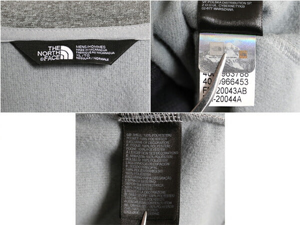 US企画 ノースフェイス トラック ジャケット メンズ XL The North Face 裏 フリース フルジップ 大きいサイズ ジャンパー 企業 ジャージ 灰