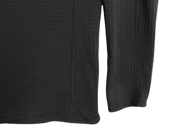 パタゴニア R1 プルオーバー レディース L / 18年製 Patagonia レギュレーター ストレッチ 裏 フリース カットソー ハーフジップ 黒 企業物