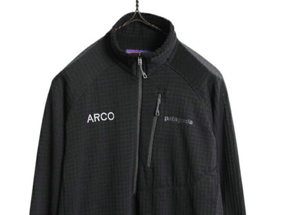 パタゴニア R1 プルオーバー レディース L / 18年製 Patagonia レギュレーター ストレッチ 裏 フリース カットソー ハーフジップ 黒 企業物
