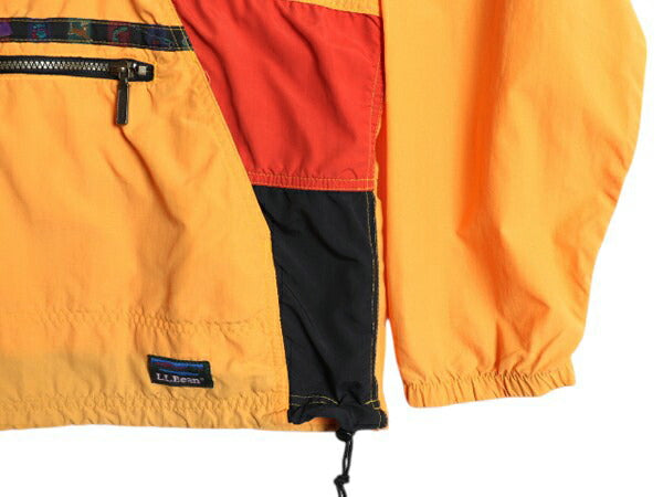 90s エルエルビーン ナイロン アノラック パーカー ジャケット レディース M 古着 オールド LLBEAN ハーフジップ プルオーバー パッカブル